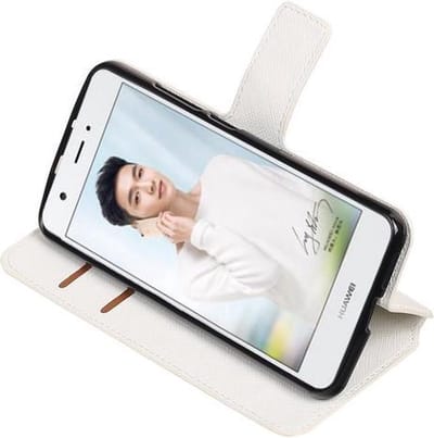 BestCases.nl Wit Huawei Nova TPU wallet case booktype hoesje HM Book