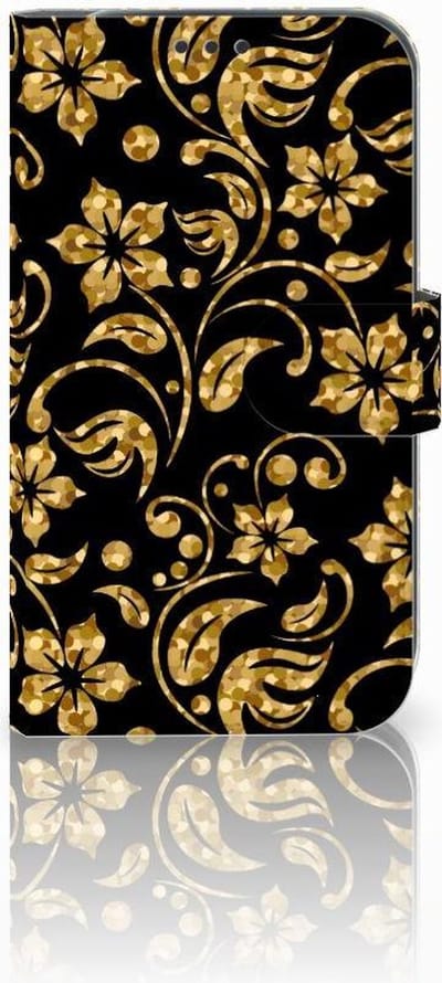 Samsung Galaxy Xcover 4 | Xcover 4s Hoesje Gouden Bloemen
