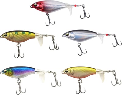Vijf Spinnenvis Lures voor Spinning in Zee, Geschikt voor Zoet en Zout Water, Effectieve Aas voor Vissen