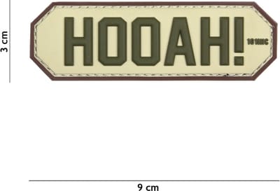 101 Inc Embleem 3D Pvc Hooah Beige 17059