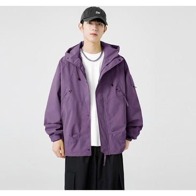 Lente en Herfst Hong Kong Stijl Trend Merk Koppel Effen Kleur Losse Jas Jas Heren Buiten Winddicht Sport Hoodie Jas 3XL gray