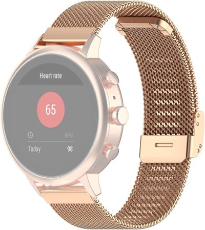 Milanees bandje - geschikt voor Fossil Gen 5E / Gen 6 / Fossil Female modellen - rosegoud