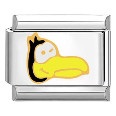 Quiges - Schakel - Bedel - 9mm - charms - Daffy - Geschikt voor - armband - Schakelarmband - italy bedels armband
