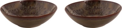 Palmer - Victory - Schaal - Kom - 2 stuks - ø 24 cm - Bruin - Stoneware - Bordenset
