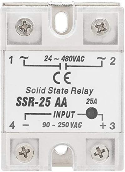 Halfgeleiderrelais 25A - SSR AC-AC-module voor 90-250V AC ingang en 24-480V AC uitgang