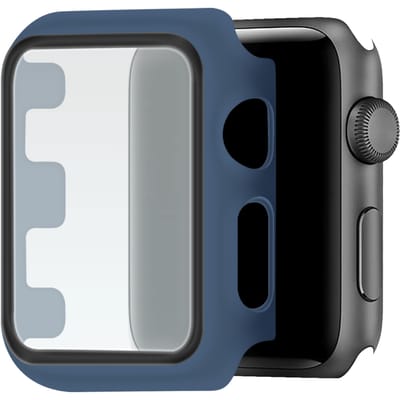 Telefoonglaasje Hoesje met Screenprotector Geschikt voor Apple Watch 1\ Apple Watch 2\ Apple Watch 3 - 42mm - Blauw