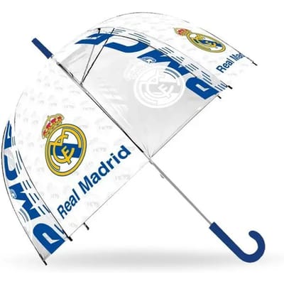Real Madrid Paraplu Transparant met Club Logo - 70 CM