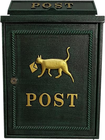 Wandbrievenbus - Postbak - Briefontvangst - Roestvrij aluminium - Redelijke sleuf - Groen