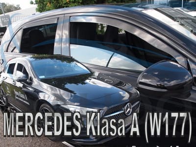 Mercedes A klasse (W177) donkere zijwindschermen set 4-delig tbv 5-deurs HATCHBACK model VANAF 2018 pasvorm Team Heko