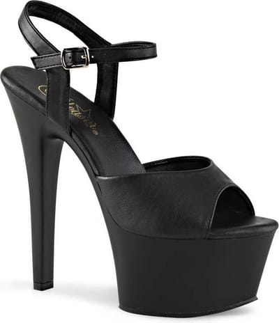 Pleaser - ASPIRE609 Sandaal met enkelband, Paaldans schoenen - Paaldans schoenen - 44 Shoes - Zwart