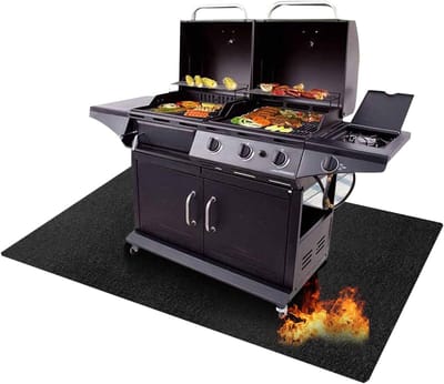 Vouwbare en Brandwerende Grillmat voor Buiten, BBQ en Camping - Bescherming voor Vloer en Grill