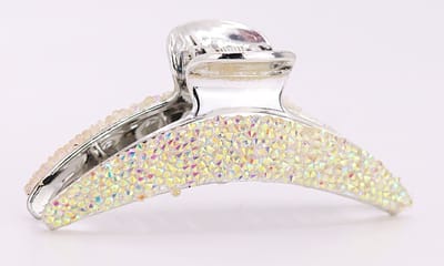 Haarklem breed parelmoer glitter