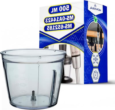 Kom voor staafmixer - Accessoire bak - Ingrediënten mengen - Foodsafe kunststof - 500 ml inhoud - Transparant