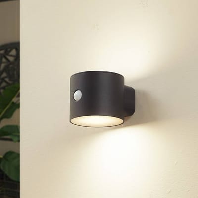 Lindby - solar buitenlamp - 1licht - ABS - H: 8.2 cm - zwart - Inclusief lichtbron