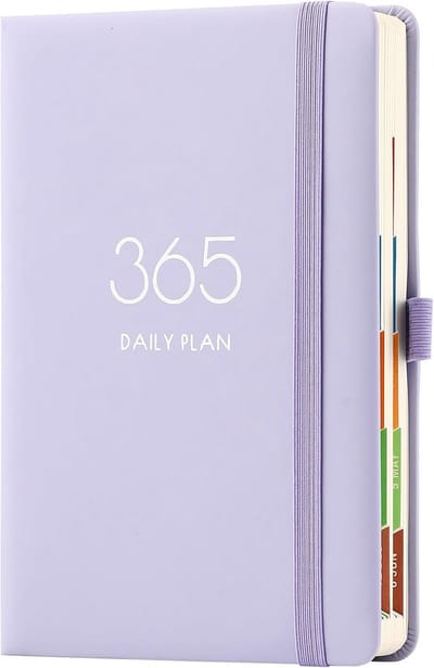 Dagboek A5 2025-2026 - Dag-per-pagina Planner met Maandelijkse Tabs en Elastische Sluiting