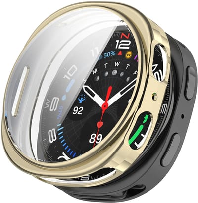 Strap-it Soft case hoesje bescherming van TPU materiaal - geschikt voor Samsung Galaxy Watch 9/8 - 40mm (lichtgoud)
