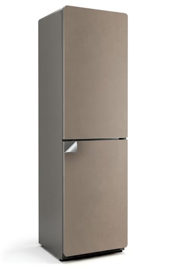 Wallfluent Koelkaststickers - Bruin Koelkast Folie - 60 cm x 205 cm - Bruin Koelkaststickers - Zelfklevende Koelkaststicker - Stijlvolle Koelkast Stickers - Koelkast Wrap - Koelkast Makeover