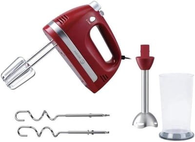 Mixer Set - Keukenmixer Basis - Bakken Maken - 5 Snelheden Turbo - 350 Watt - Zilver