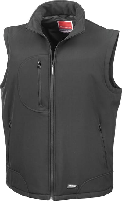 Result Soft Shell Bodywarmer RT123 - Black/Black - XXL
