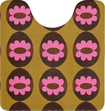 WC mat met uitsparing 55x60 cm - Antislip - Grafisch - Patroon - Kleurrijk - Toiletmat met uitsnijding - Vloermat - Douchemat - Toilet tapijt - Toiletmatten
