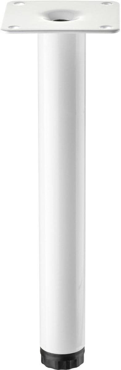SOTECH meubelpoot LIMA Hoogte 200 mm, Ø 25 mm In hoogte verstelbaar 10 mm wit mat Vitrinekastpoot Onderkastpoot