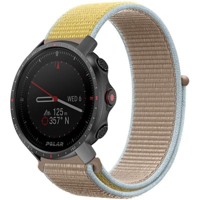 Strap-it Nylon smartwatch bandje - geschikt voor Polar Grit X / Grit X Pro / Vantage M / M2 / M3 / V3 - camel