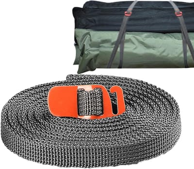 Laadveiligheidsgordel - Spanband Vrachtwagen - Vracht Zekeren - Roestvrijstalen Haak - 2 meter - Oranje