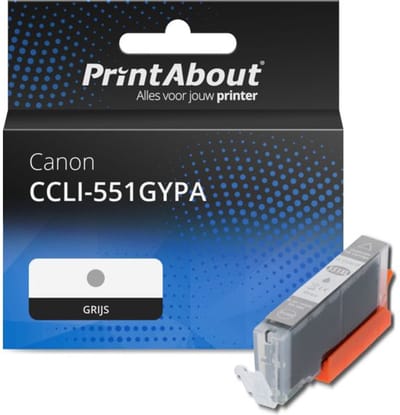 PrintAbout huismerk Inktcartridge CCLI-551GYPA Grijs Geschikt voor Canon