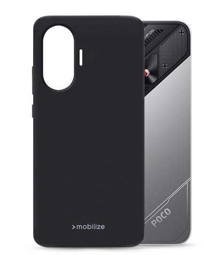 Mobilize Hoesje geschikt voor POCO F7 Telefoonhoesje Flexibel TPU | Mobilize Rubber Gelly Backcover | F7 Case | Back Cover - Zwart