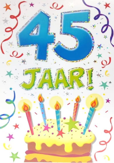 Verjaardagskaart - That Funny Age - 45 jaar - Met Envelop - Per stuk