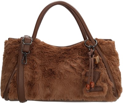 Zebra Trends Sofie Handtas - Dames Tas - Bonte Tas - Schouderband - Bagcharm - Trendy Handtas - Schoudertas - Bruin