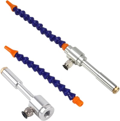 Mini Vortex Koel Luchtpistool - Koude Lucht Gun - Lokale Koeling - Flexibele Universele Buis - 130mm - Zilver