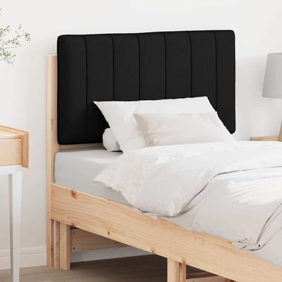 vidaXL - Gestoffeerd - hoofdbord - Bruin - en - Zwart - 80 - cm - Massief - grenenhout
