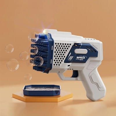 Pistolet à bulles 40 trous, machine à bulles portative entièrement automatique, pour enfants, sans batterie, sans eau à bulles
