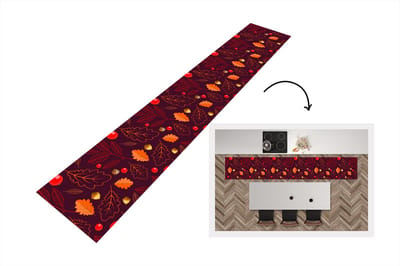 Keukenloper - Loper keuken - Patronen - Herfst - Blaadjes - 300x50 cm - Keukenloper vinyl
