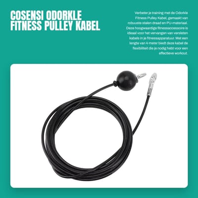 Dailygoods- Pulldown Kabel van Robuust Staal - Fitness Kabelsysteem - Fitness Accessoire - Triceps/Biceps Training - Eenvoudige Installatie - Geschikt voor Spiertraining
