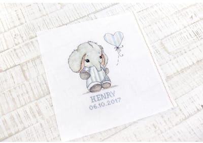 Luca S Geboortetegel Baby boy ls-b1134, borduurpakket geboorte jongen