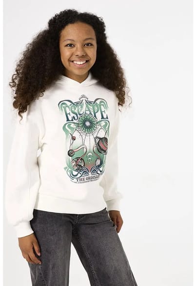GARCIA Meisjes Sweater Wit - Maat 128/134