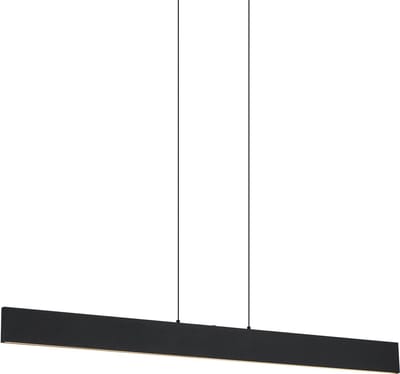 QAZQA straight - Moderne LED Hanglamp voor boven de eettafel | in eetkamer - 1 lichts - L 111 cm - Zwart - Woonkamer | Slaapkamer | Keuken