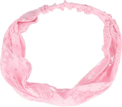 Haarsoires Haarband 3-in-1 - Kant Stof - Lichtroze - Comfortabel Jersey - Casual & Sportief