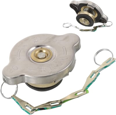 Radiateurdop Motorfiets - Koelvloeistofdeksel Driewieler - Motoronderhoud - Roestvrij Staal - 6.2 x 4.5 cm - Zilver