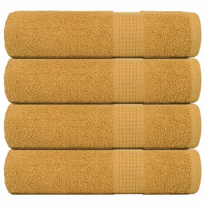 vidaXL - Badhanddoeken - FROGN - 4 - st - 100x150 - cm - 360 - g/m² - goud