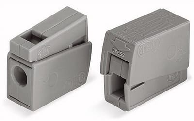 Verlichtingsconnector - Klemblok Connector - Snel Aansluiten - 2 Contacten - 50 Stuks - Wit