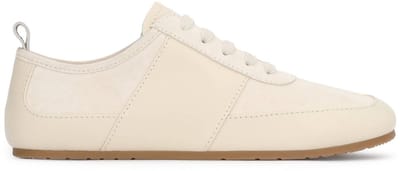 Flat leather sneakers