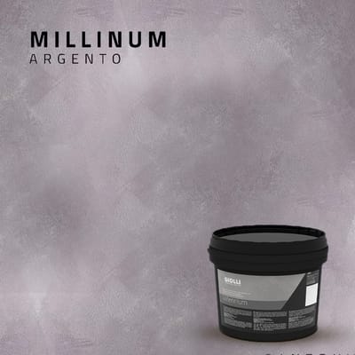 Muurverf Zilver Metalic 1 L ,decoratieve verf voor binnen en buiten