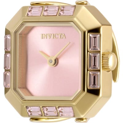 Invicta Mini 49586 Dames Horloge - Quartz Uurwerk - Roestvrij Staal met roze Wijzerplaat - 21mm