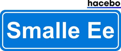 Hacebo - Plaatsnaam Sticker - 29x10 CM - Smalle Ee sticker - Verkeersborden sticker - grappige cadeaus - Smalle Ee