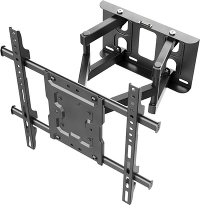 Zwenkbare kantelbare TV muurbeugel universeel - Geschikt voor 32-65 inch schermen (max. 50 kg, Max-VESA 400 x 400) - Plat en gebogen LCD OLED beugel
