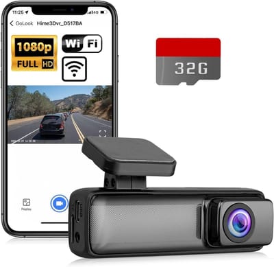 DVDSS® Dashcam voor auto voor en achter - Dashcam met parkeerbewaking - 1080p - Zwart