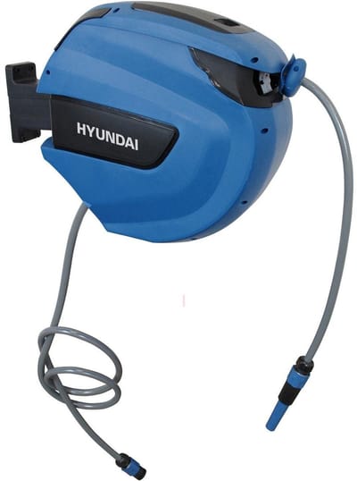 Wandslangenbox - Automatische oproller - Tuin bewateren - 180 graden draaibaar - 30 meter slang - Blauw